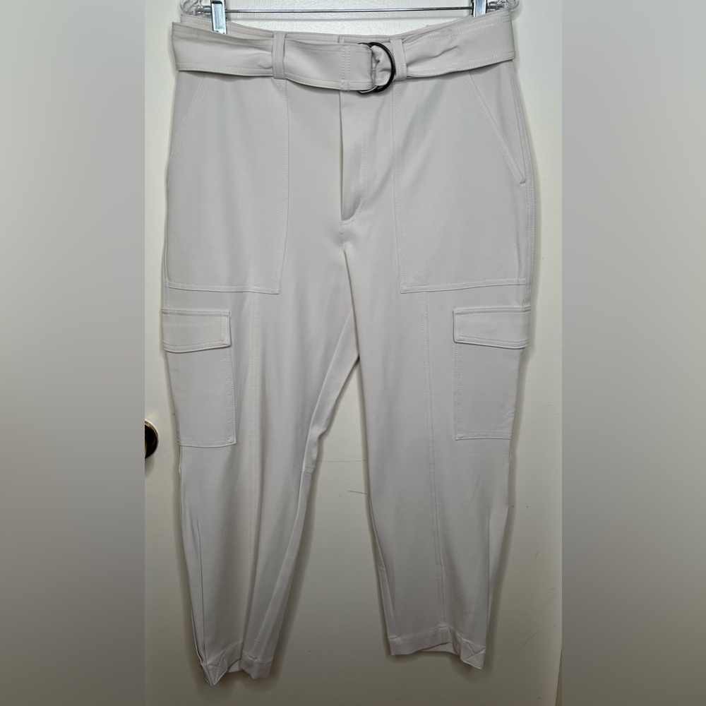 Banana Republic Slim Refined Cropped Cargo Pants, Winter White, Sz 12, NWT